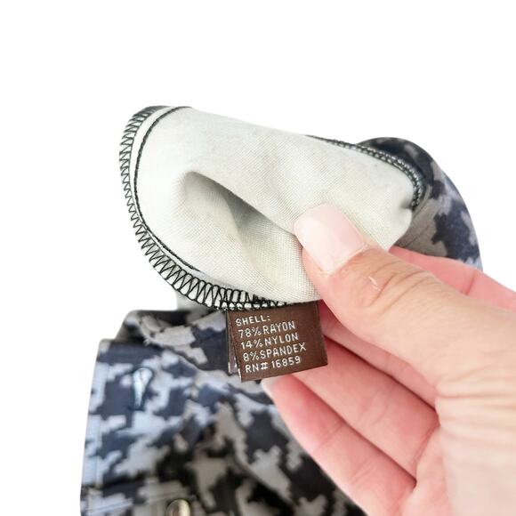 J. McLaughlin Black Gray Houndstooth Pants Sz 8 - Picture 4 of 5